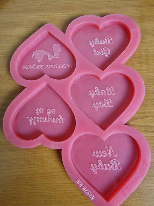 Birth / Congratulations / Heart Silicone Mould