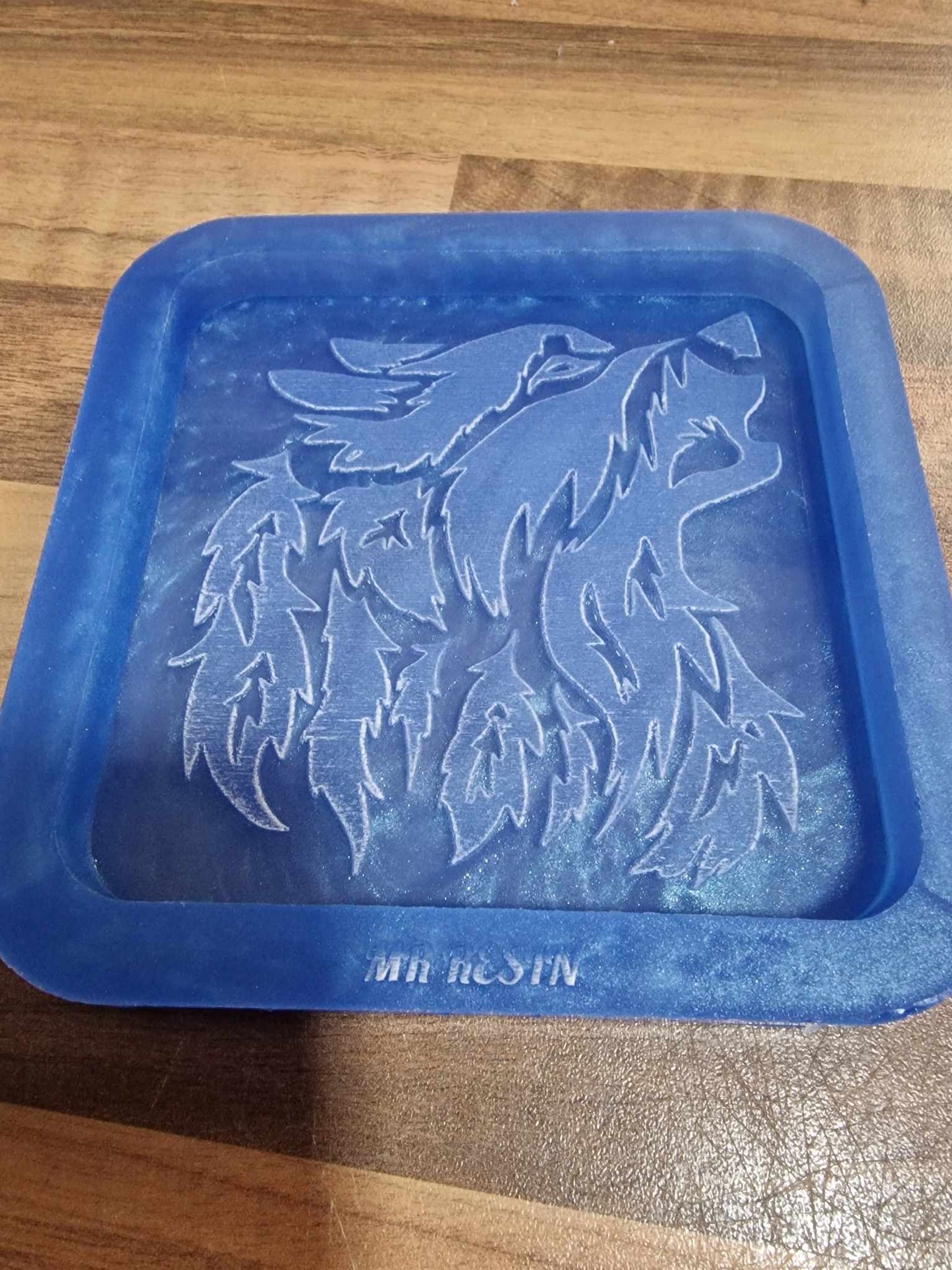 Wolf Square Coaster / Bar Silicone Mould