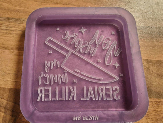 Serial Killer Square Coaster / Bar Silicone Mould