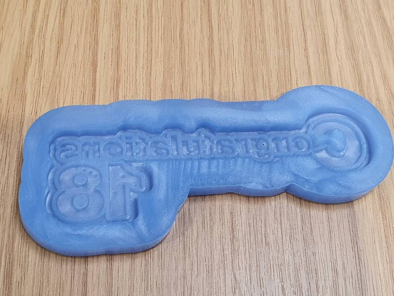 18th Birthday Congratulations Key Keyring Silicone Mould
