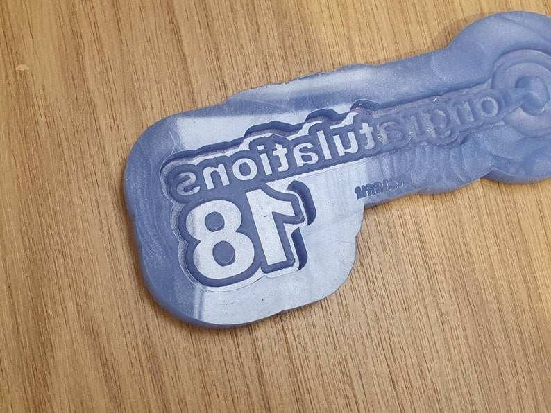 18th Birthday Congratulations Key Keyring Silicone Mould