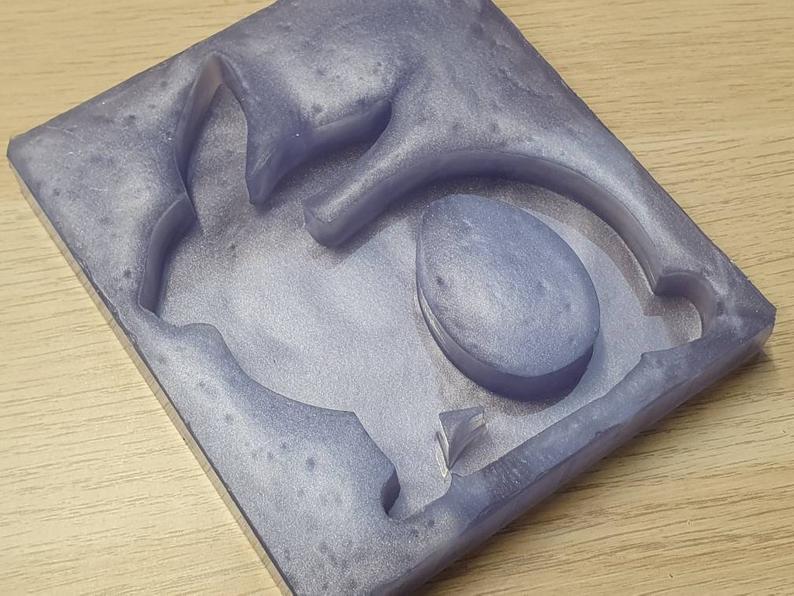 Freestanding Easter Bunny Rabbit Egg Holder Silicone Mould