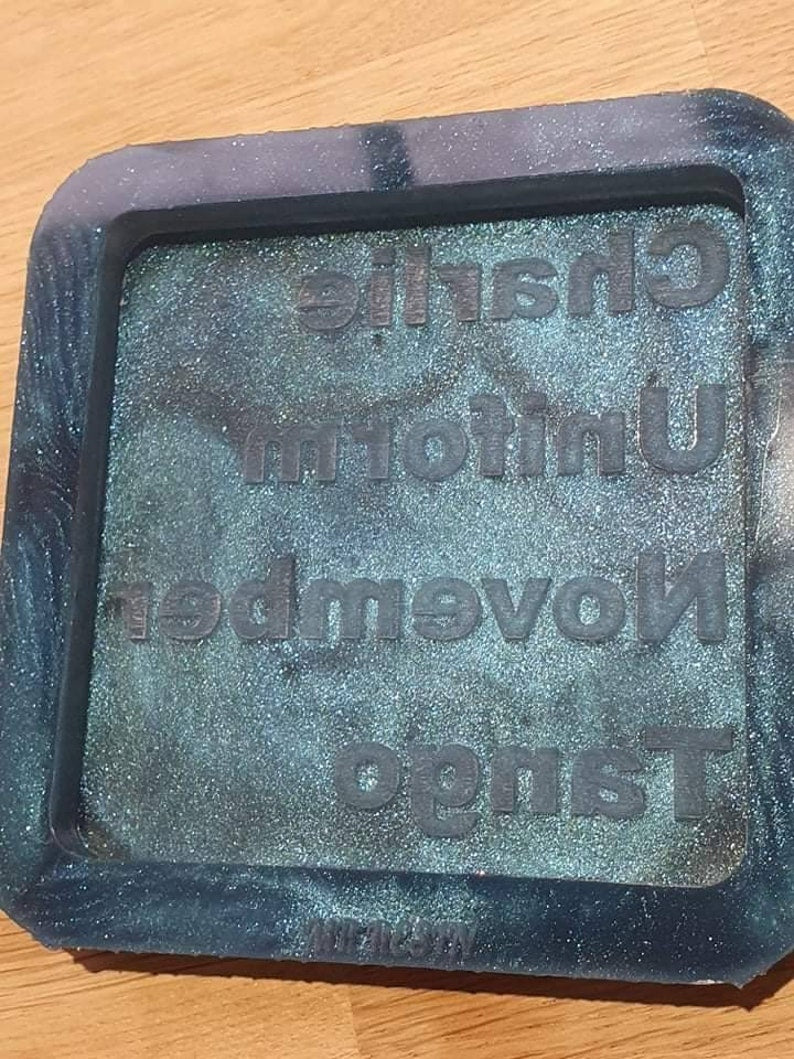 Swear Word (Phonetic) 90mm / 9cm Square Coaster Silicone Mould
