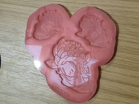 Cat Skull Floral Earring and Pendant Silicone Mould
