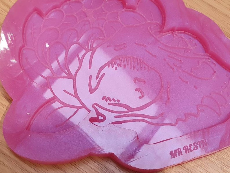 Cat Skull with Flower Wall Hanging Silicone Mould