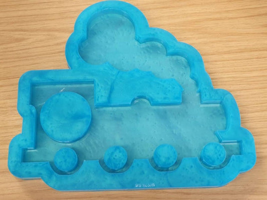 Freestanding Christmas Train Chocolate Orange Holder Silicone Mould