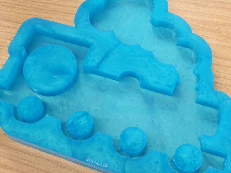 Freestanding Christmas Train Chocolate Orange Holder Silicone Mould