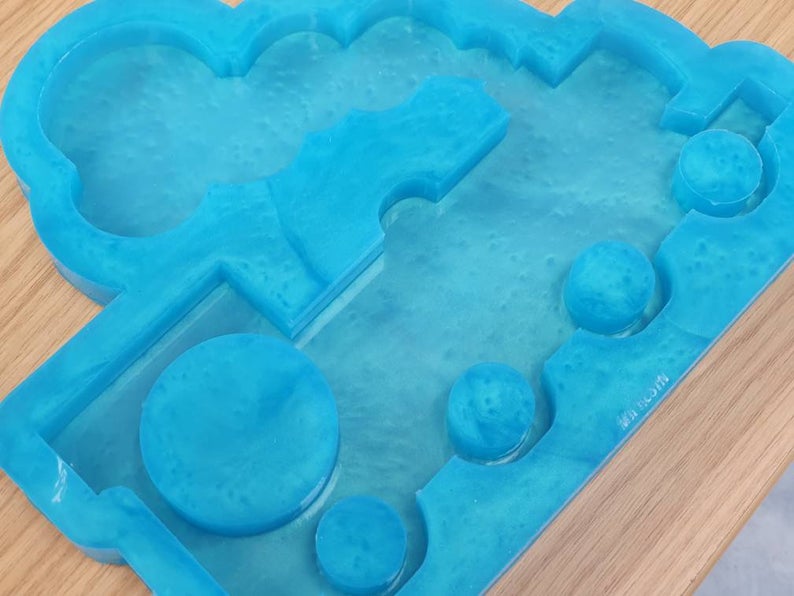 Freestanding Christmas Train Chocolate Orange Holder Silicone Mould