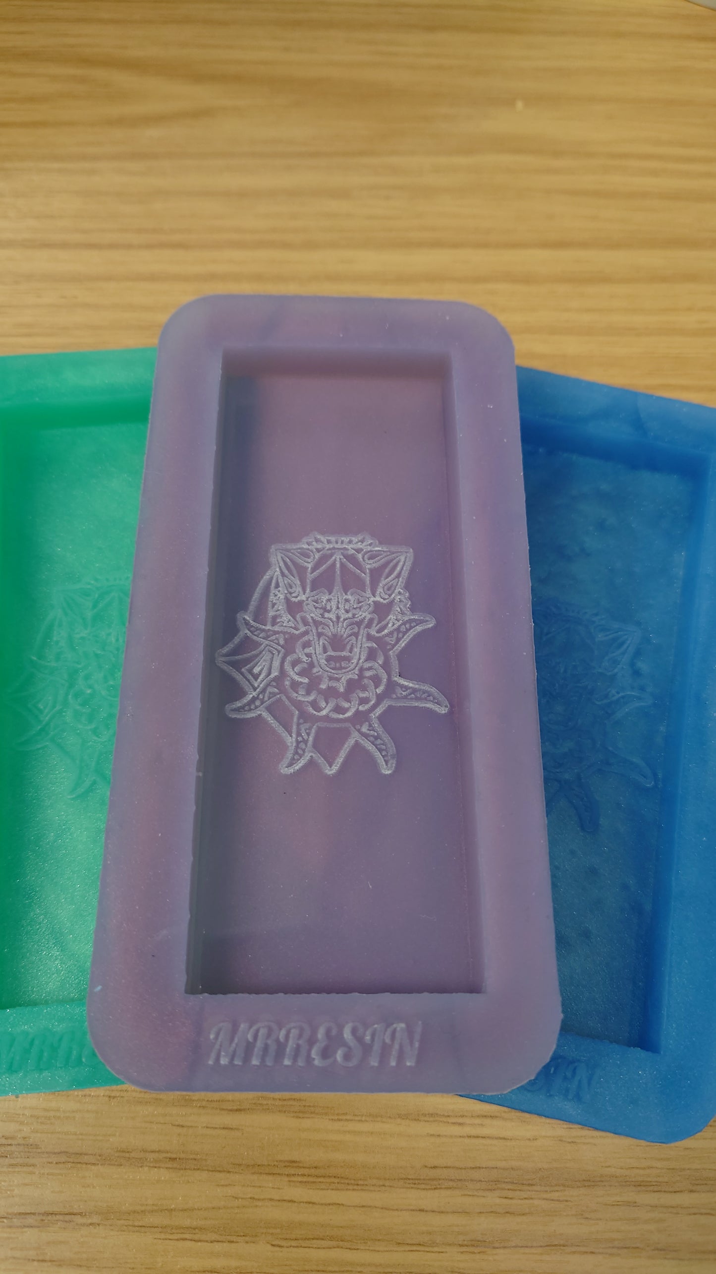 Tribal Wolves Wax Bar Silicone Mould