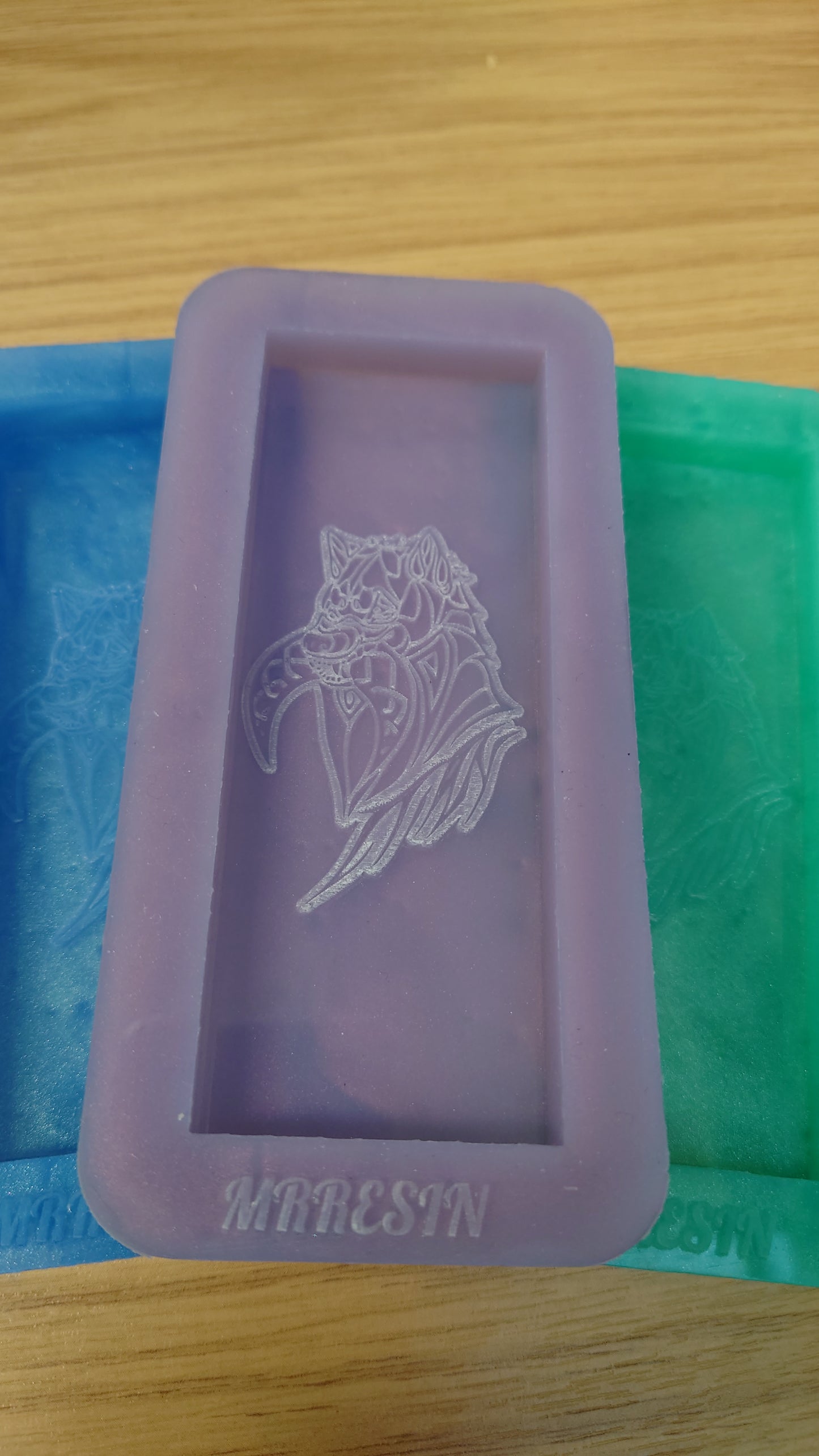 Tribal Wolves Wax Bar Silicone Mould