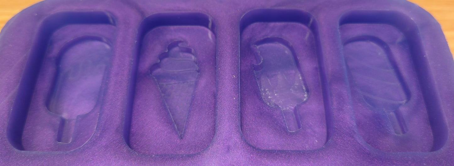 3D Ice-Cream Wax Melts / keyring Silicone Mould - HB style to fit HB boxes