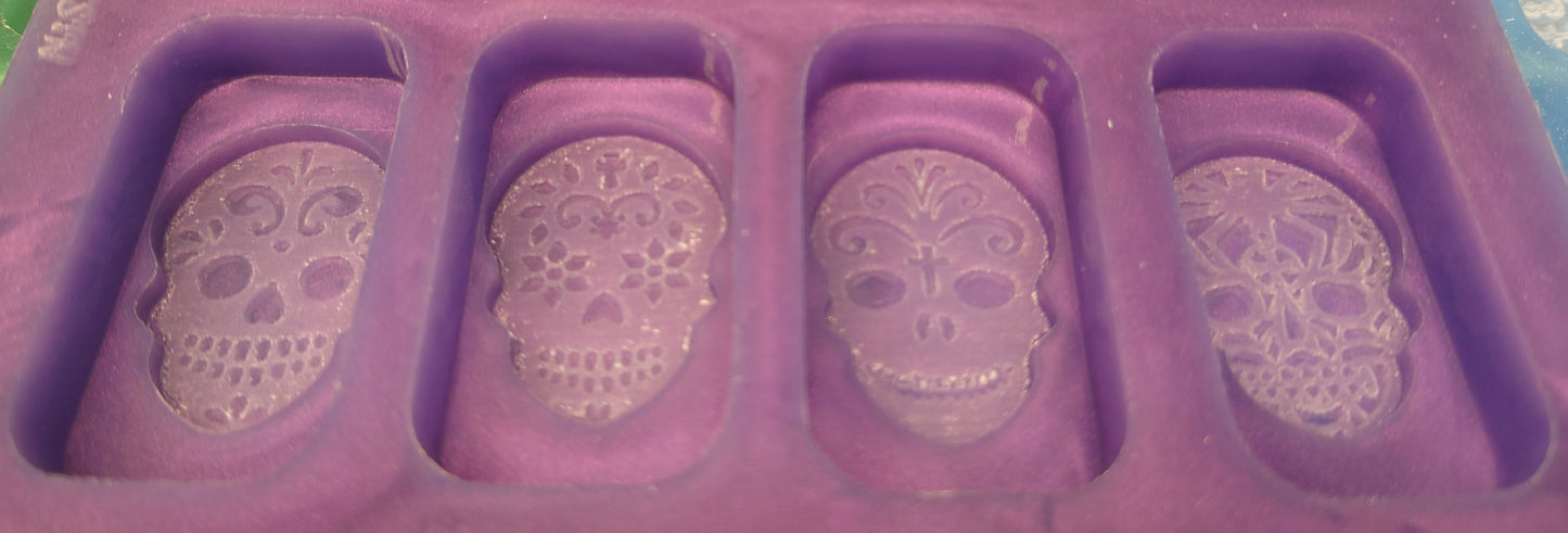 3D Sugar Skulls Wax Melts / keyring Silicone Mould - HB Style to fit HB boxes