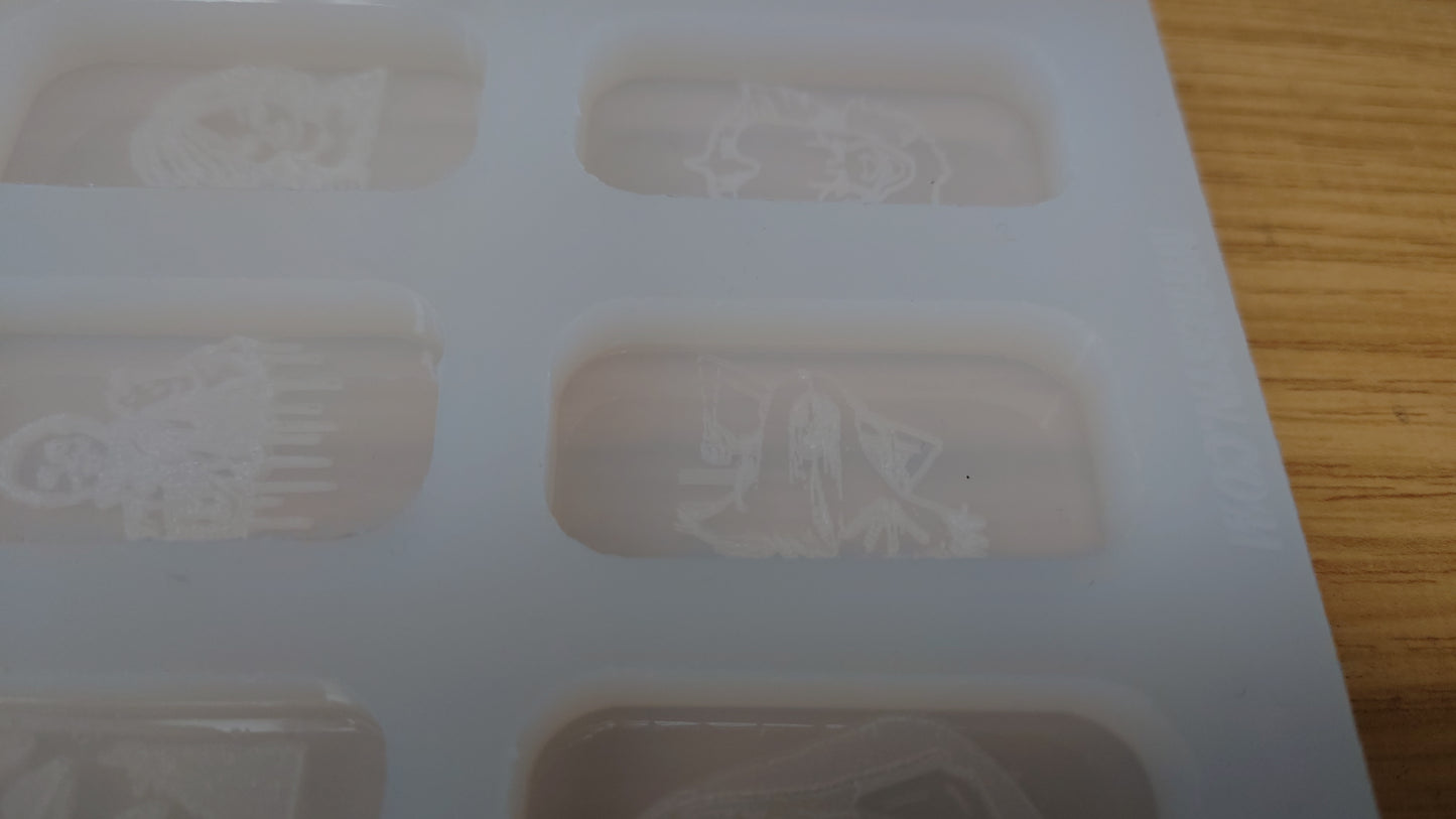 Horror / Halloween Characters HB Style Wax Melt Silicone Mould