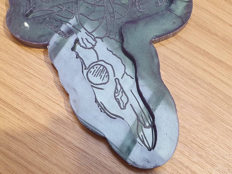 Deer / Stag Skull Floral Wall Hanging Silicone Mould