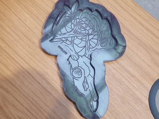 Deer / Stag Skull Floral Wall Hanging Silicone Mould