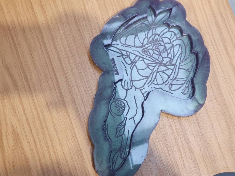 Deer / Stag Skull Floral Wall Hanging Silicone Mould