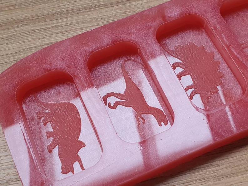 Dinosaur Wax Melt / Keyring Silicone Mould - HB Style Size
