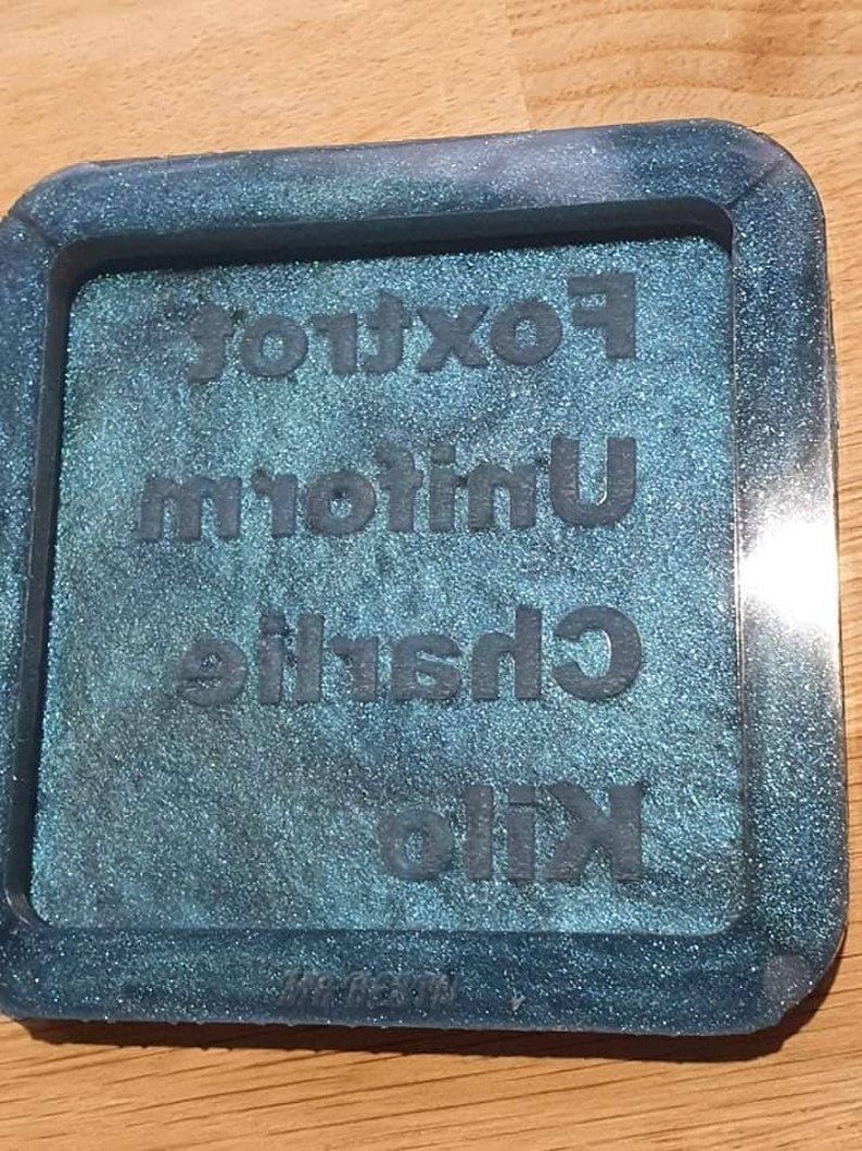 Swear Word (Phonetic) 90mm / 9cm Square Coaster Silicone Mould
