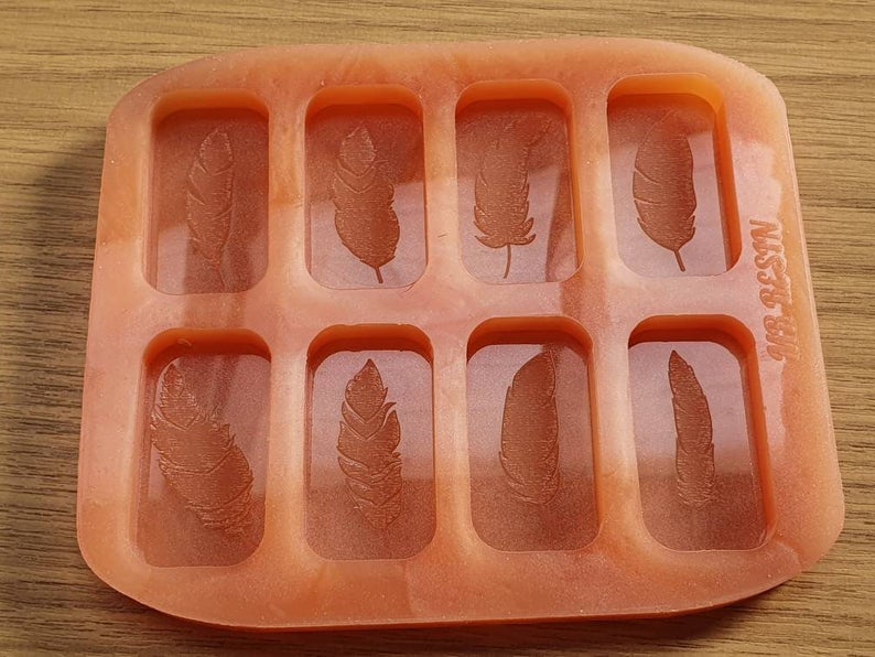 Feather Wax Melts / Keyring Silicone Mould - HB Style Size