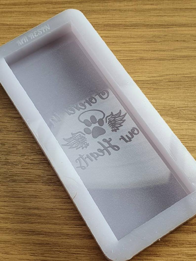 Forever In Our Hearts Remembrance Dog/Cat/Animal Wax Bar Silicone Mould