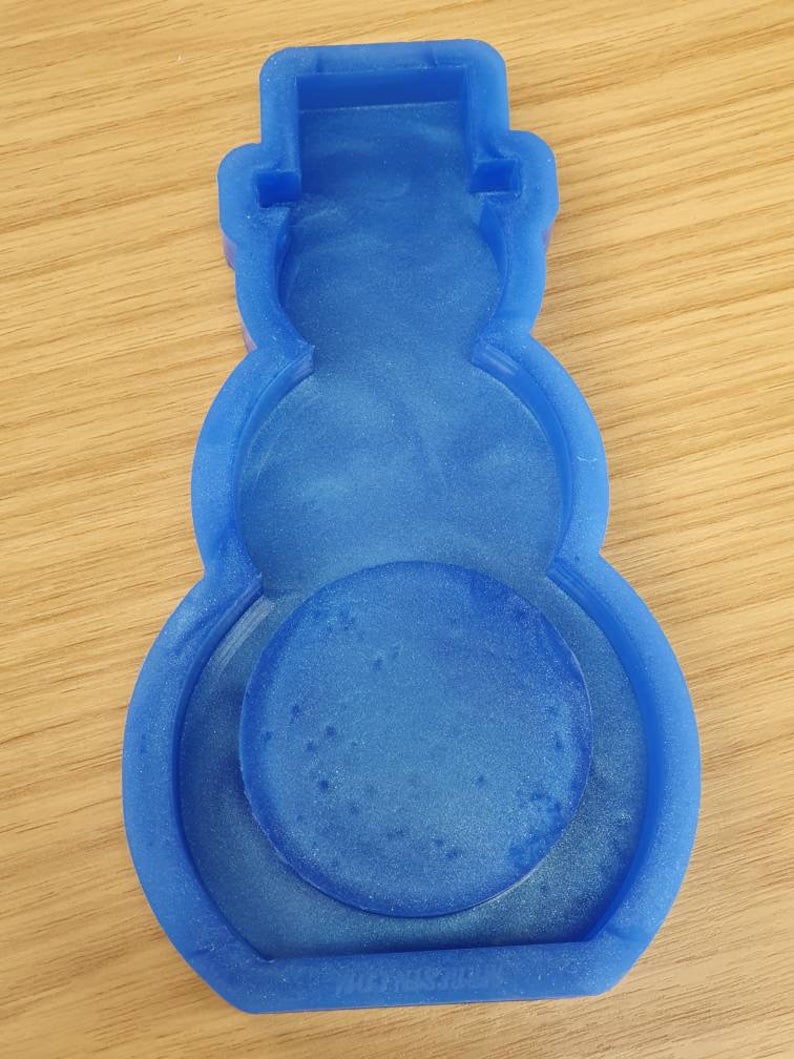 Freestanding Christmas Snowman Chocolate Orange Holder Silicone Mould
