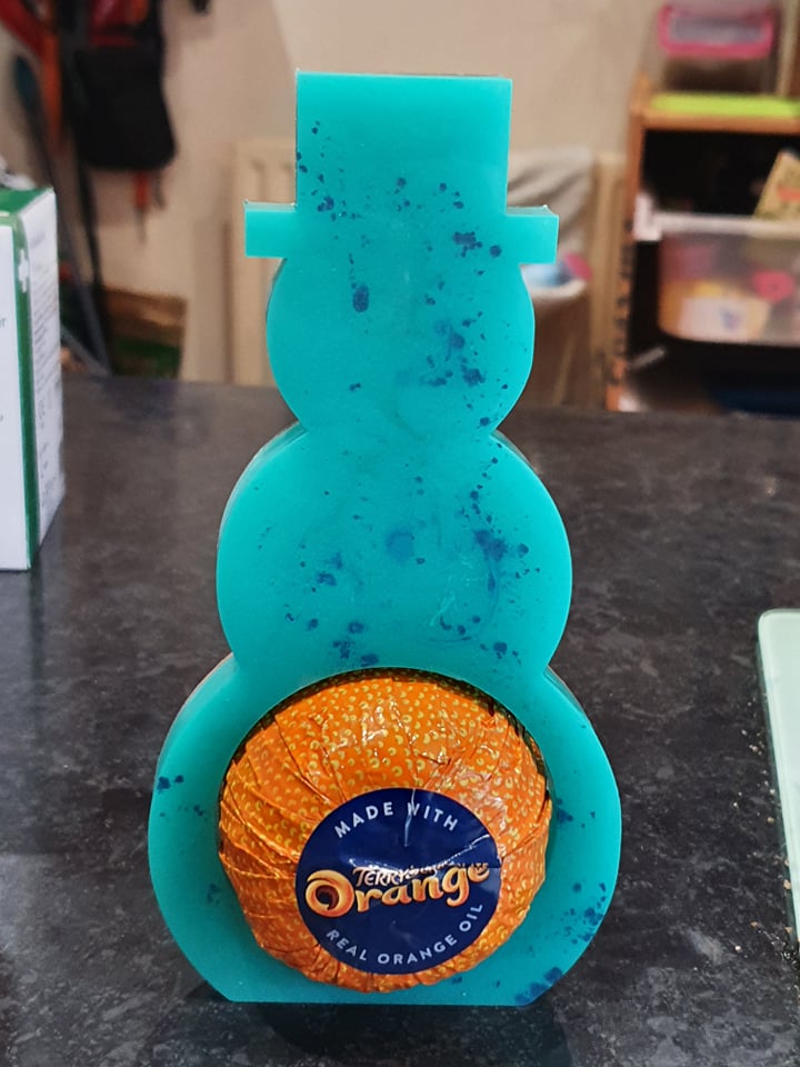 Freestanding Christmas Snowman Chocolate Orange Holder Silicone Mould