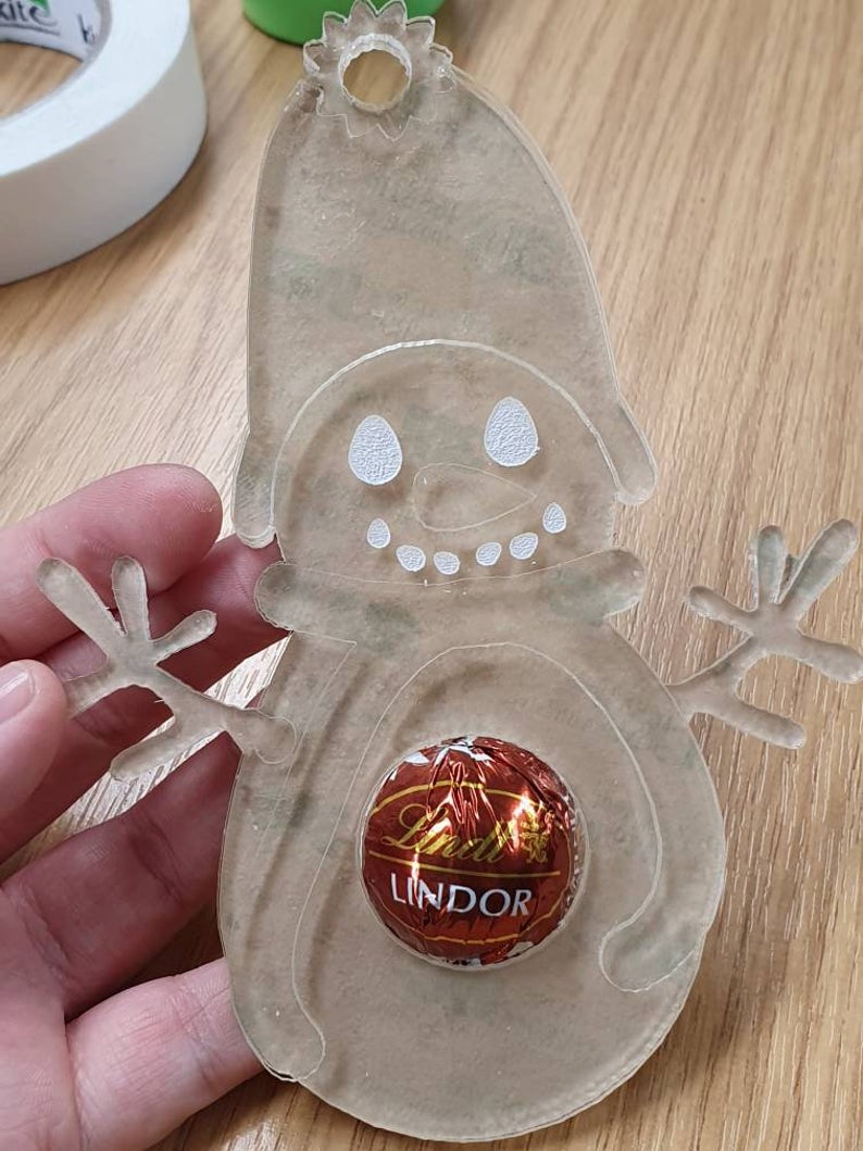 Hanging Snowman Ferrero Rocher / Lindt Holder Silicone Mould