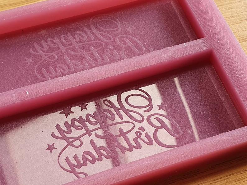 Happy Birthday Double Wax Bar Silicone Mould