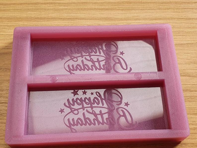 Happy Birthday Double Wax Bar Silicone Mould
