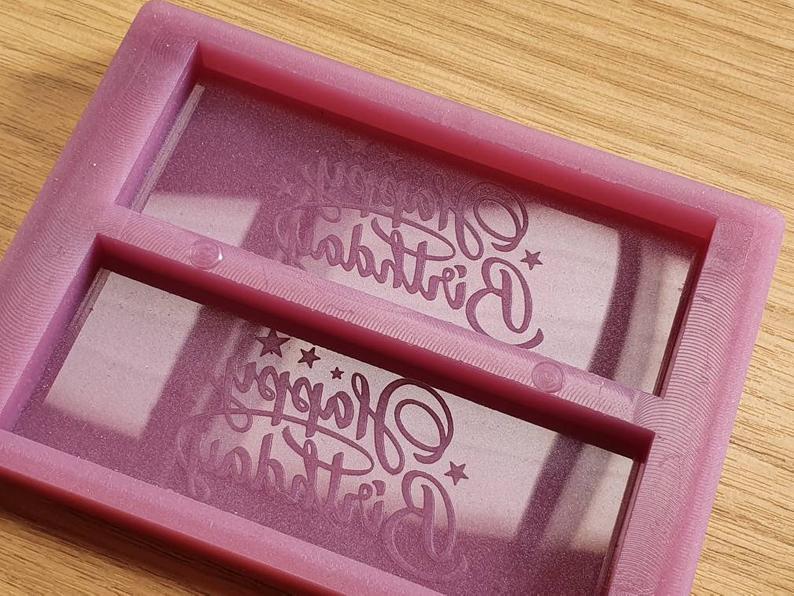 Happy Birthday Double Wax Bar Silicone Mould