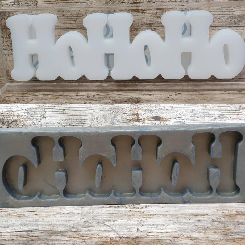 Ho Ho Ho Christmas Freestanding Silicone Mould