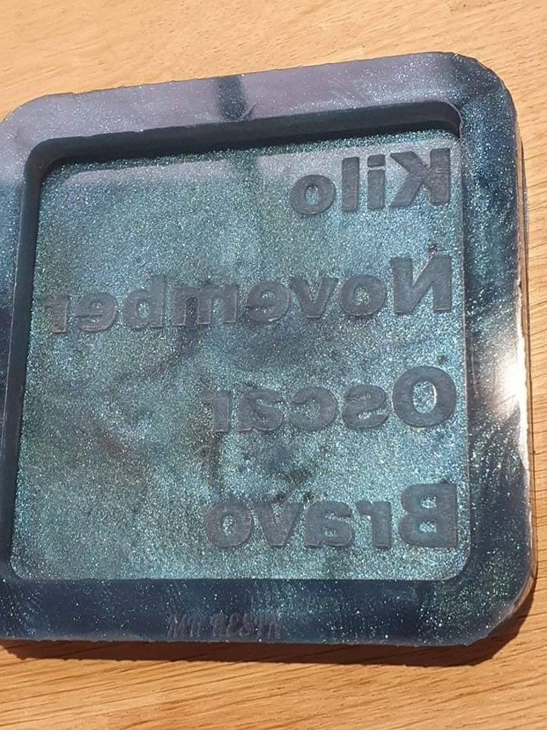 Swear Word (Phonetic) 90mm / 9cm Square Coaster Silicone Mould
