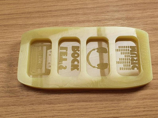Let's Rock Music Wax Melt Silicone Mould - HB Style Size