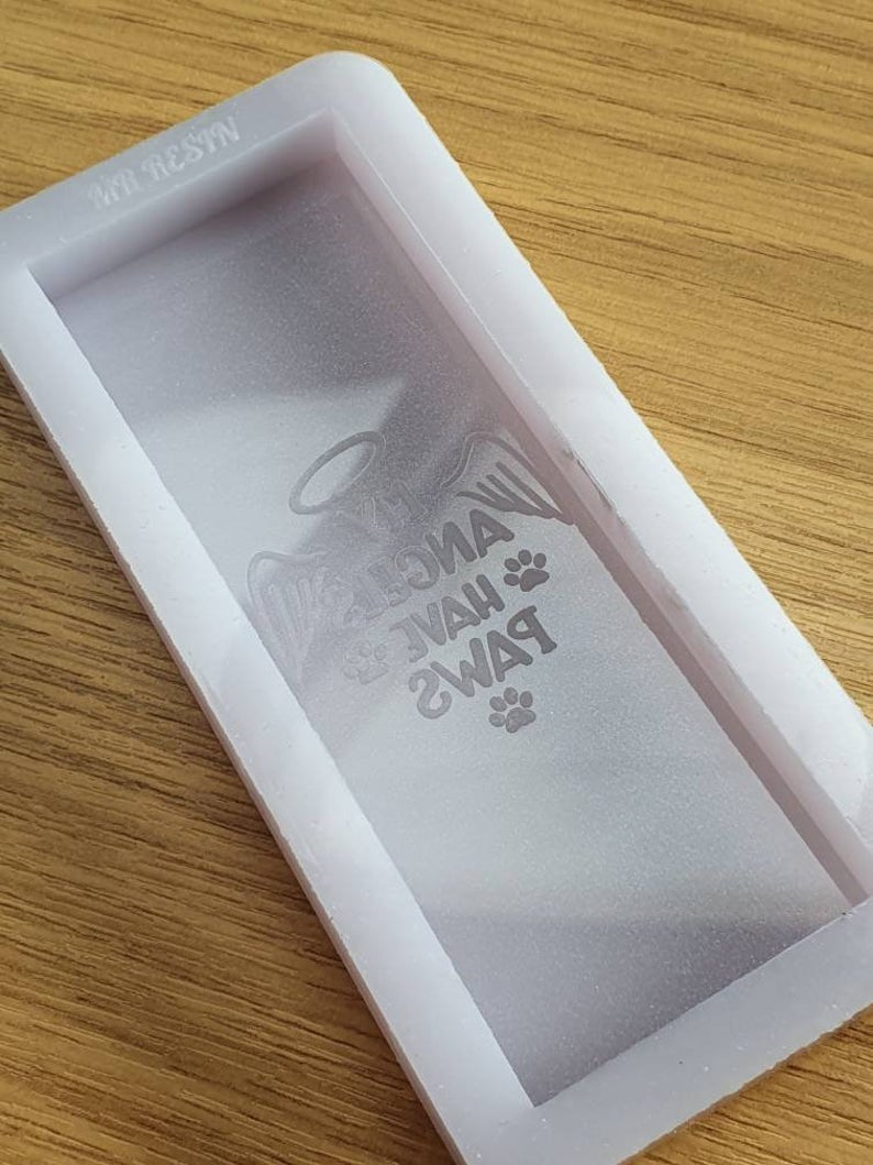 My Angels Have Paws Remembrance Dog/Cat/Animal Wax Bar Silicone Mould