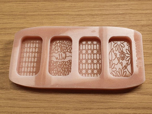 Patterned (Word) wax melt / keyring Silicone Mould - HB Style Size
