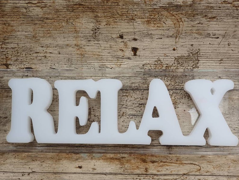 Relax: Freestanding Word Silicone Mould