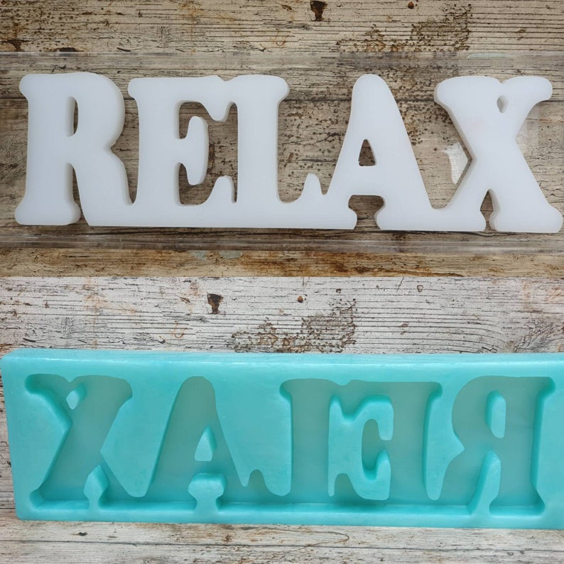 Relax: Freestanding Word Silicone Mould