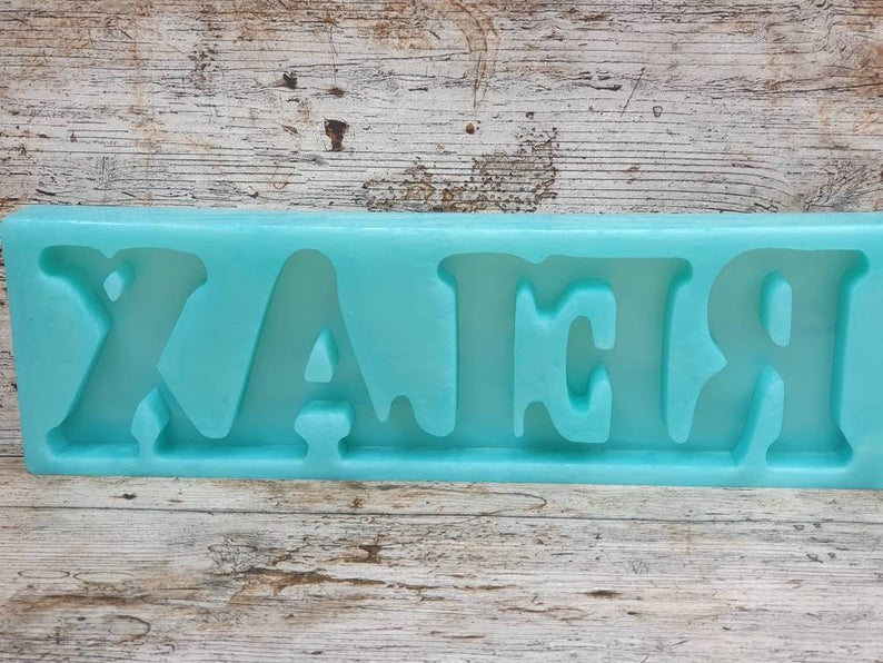 Relax: Freestanding Word Silicone Mould