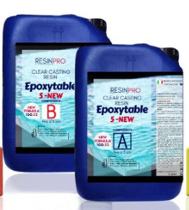 EPOXYTABLE 5-FIVE Résine Epoxy pour Tables – Coulées parfaites jusqu'à 5 cm  - 1.55 KG