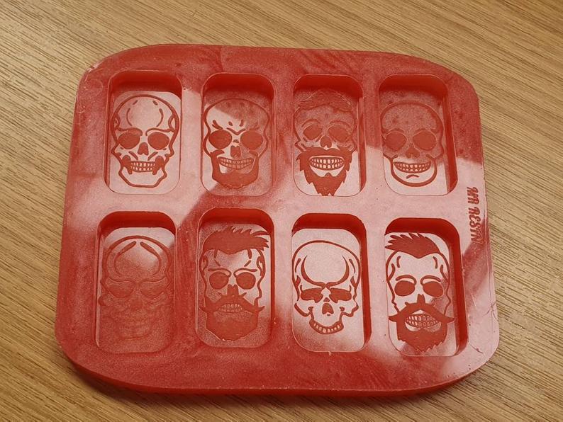 Skull Men Halloween Wax Melt Silicone Mould - HB Style Size