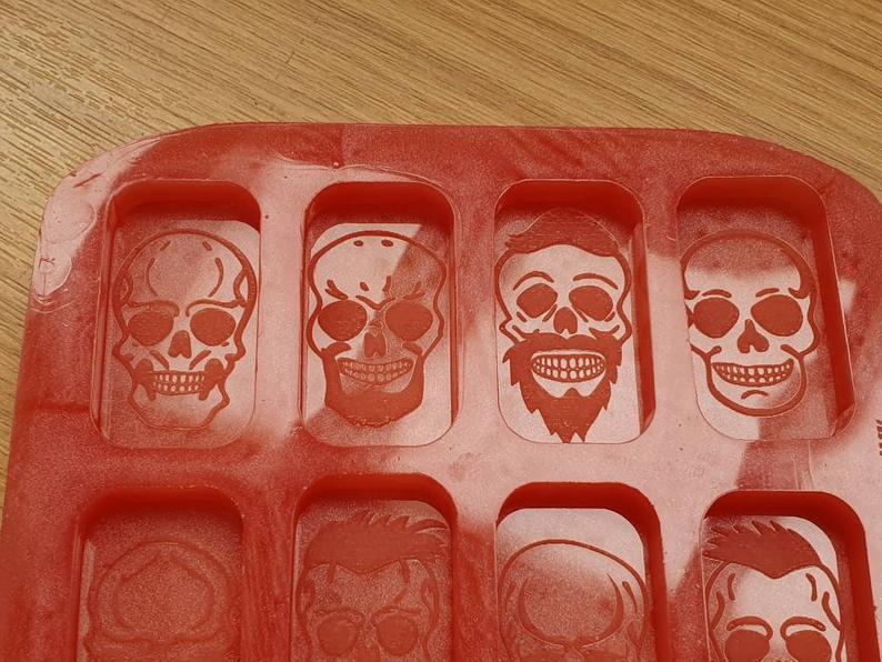 Skull Men Halloween Wax Melt Silicone Mould - HB Style Size