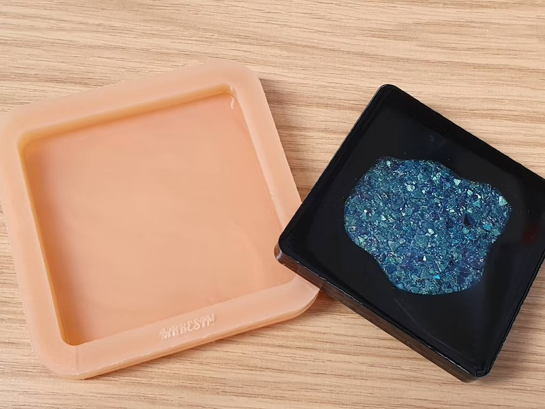 9cm 90mm Square Coaster Silicone Mould MrResin