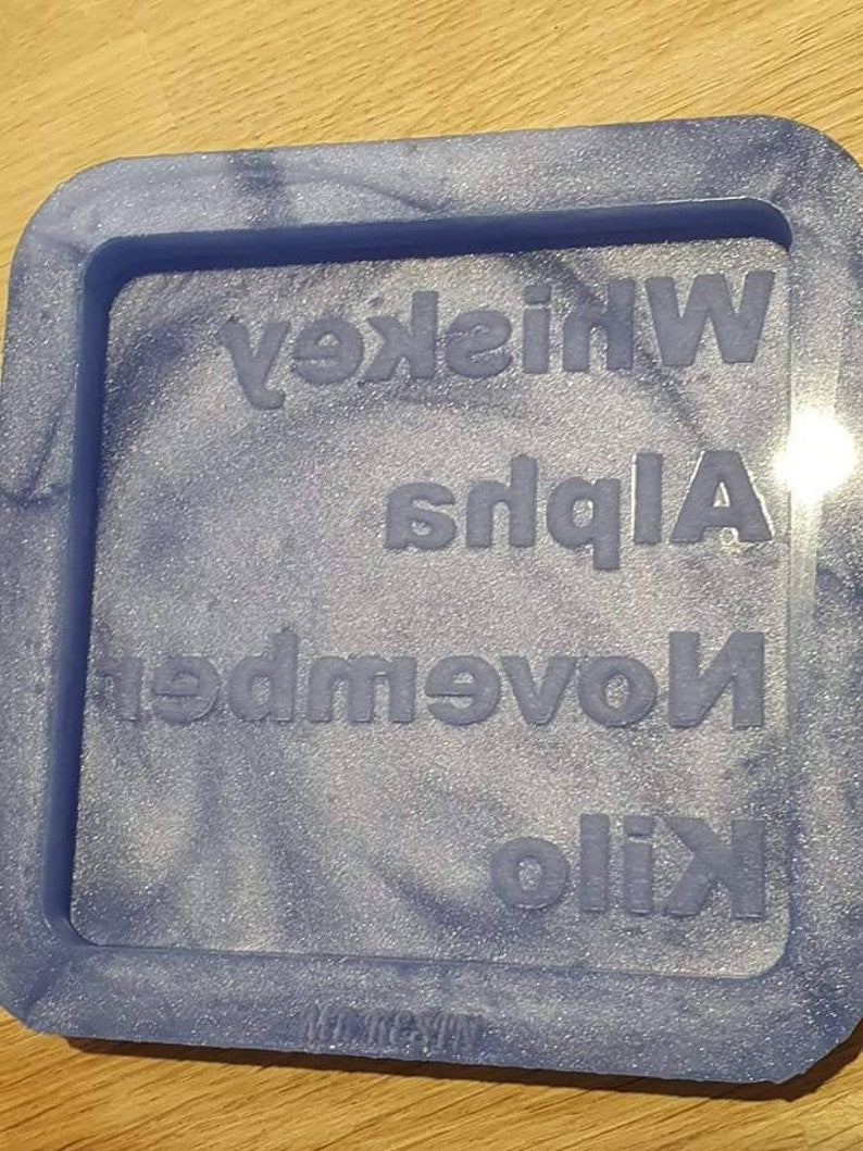Swear Word (Phonetic) 90mm / 9cm Square Coaster Silicone Mould