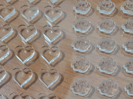 Rose & Heart Scoop / Scoopy / Scoopies / Tiny Melts Silicone Mould