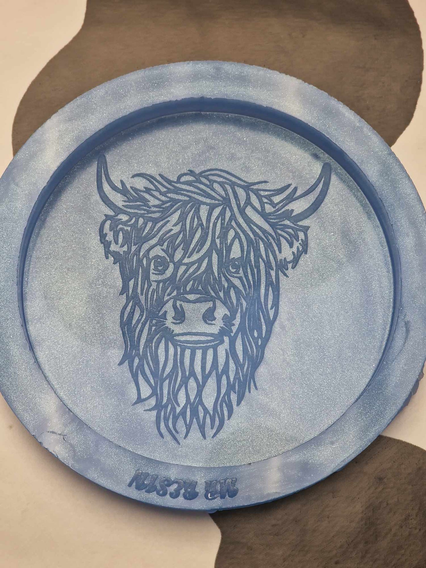 10cm / 100mm Highland Cow Coaster Silicone Mould