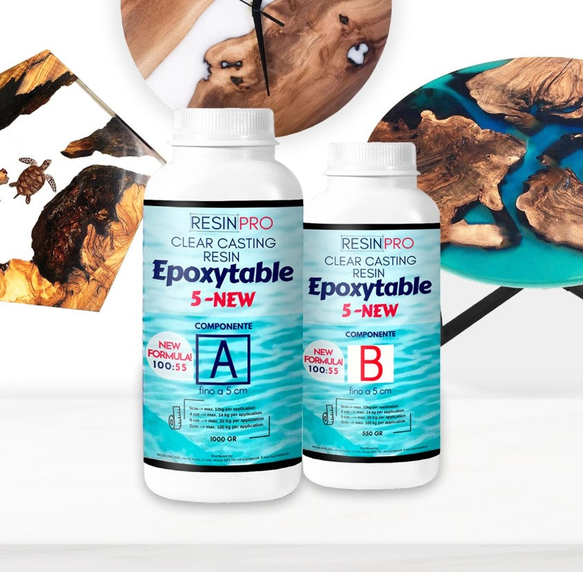 EPOXYTABLE 5-FIVE EPOXY RESIN FOR TABLES AND DEEP CASTING