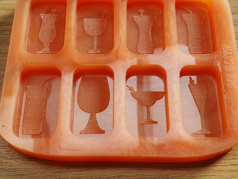Cocktail Glasses Wax Melt Silicone Moulds - HB Style Size