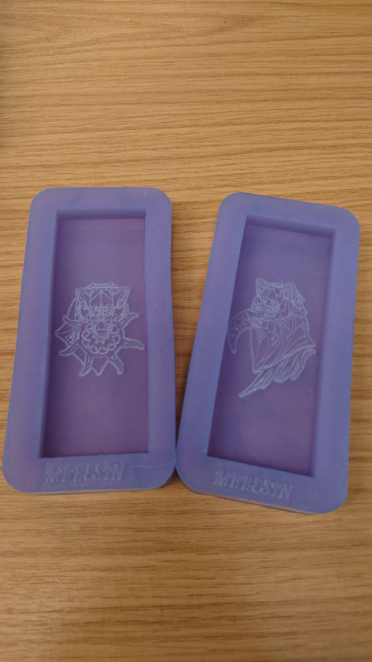 Tribal Wolves Wax Bar Silicone Mould