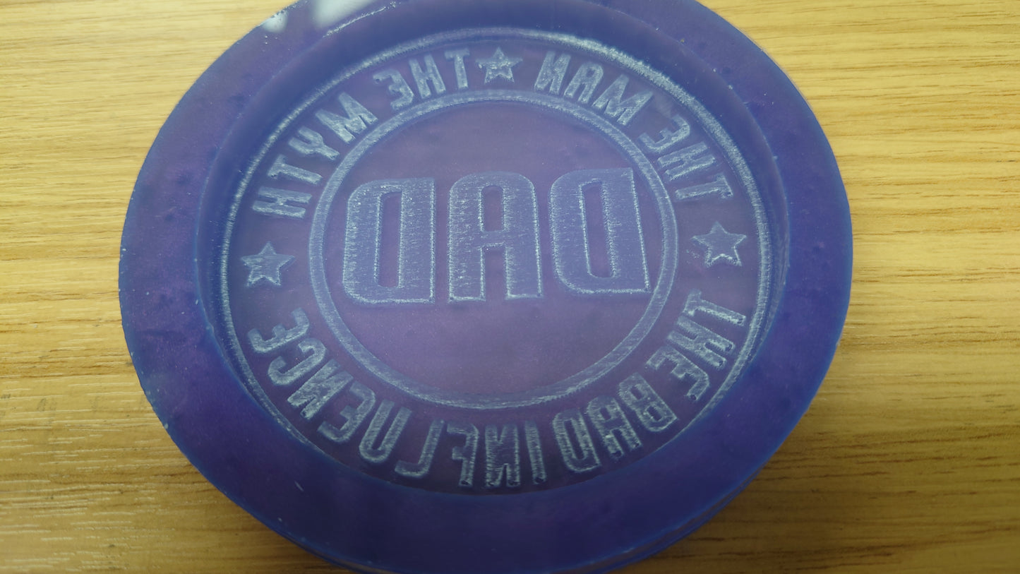 Dad: The Man, The Legend, The Bad Influence Coaster Silicone Mould