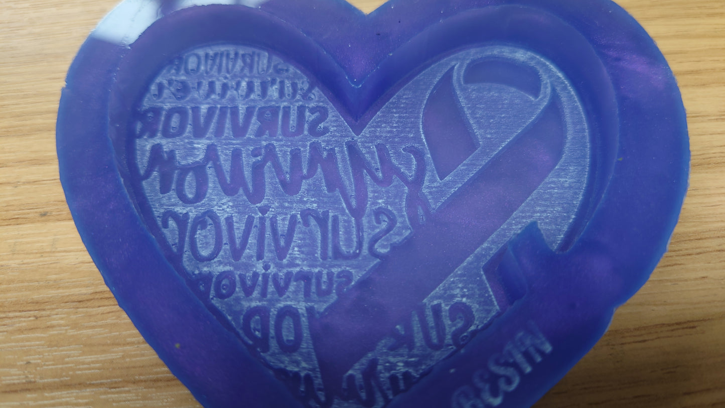 Cancer Survivor Heart Silicone Mould